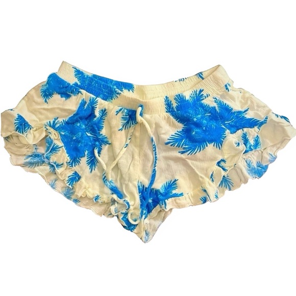 Surf Gypsy Pants - Surf Gypsy Shorts Size S. Palm Tree Beachy Flowy Ruffles Micro Shorts